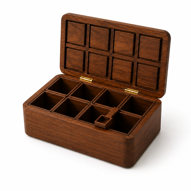 WOODEN SPICE BOX
