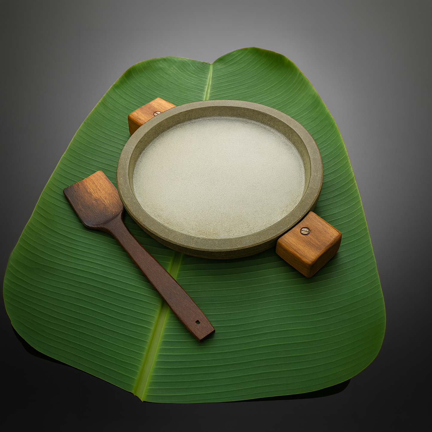 Soapstone Tawa with Wooden Spatula – Traditional Natural Cookware